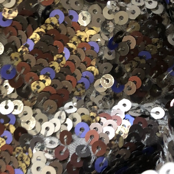 Express animal print sequins Paillettes mini skirt size S - Picture 10 of 11